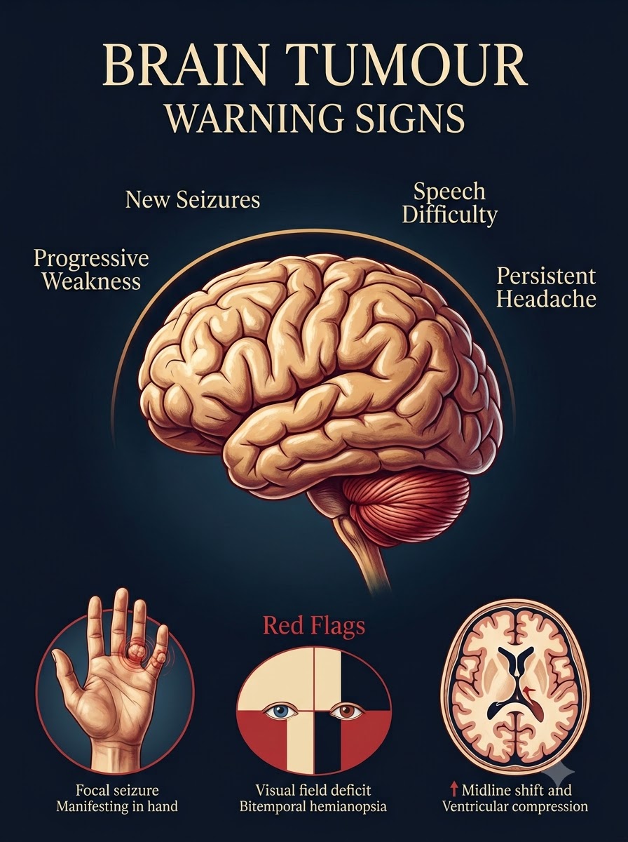 Brain Tumour Warning Signs: Symptoms That Need Medical Evaluation