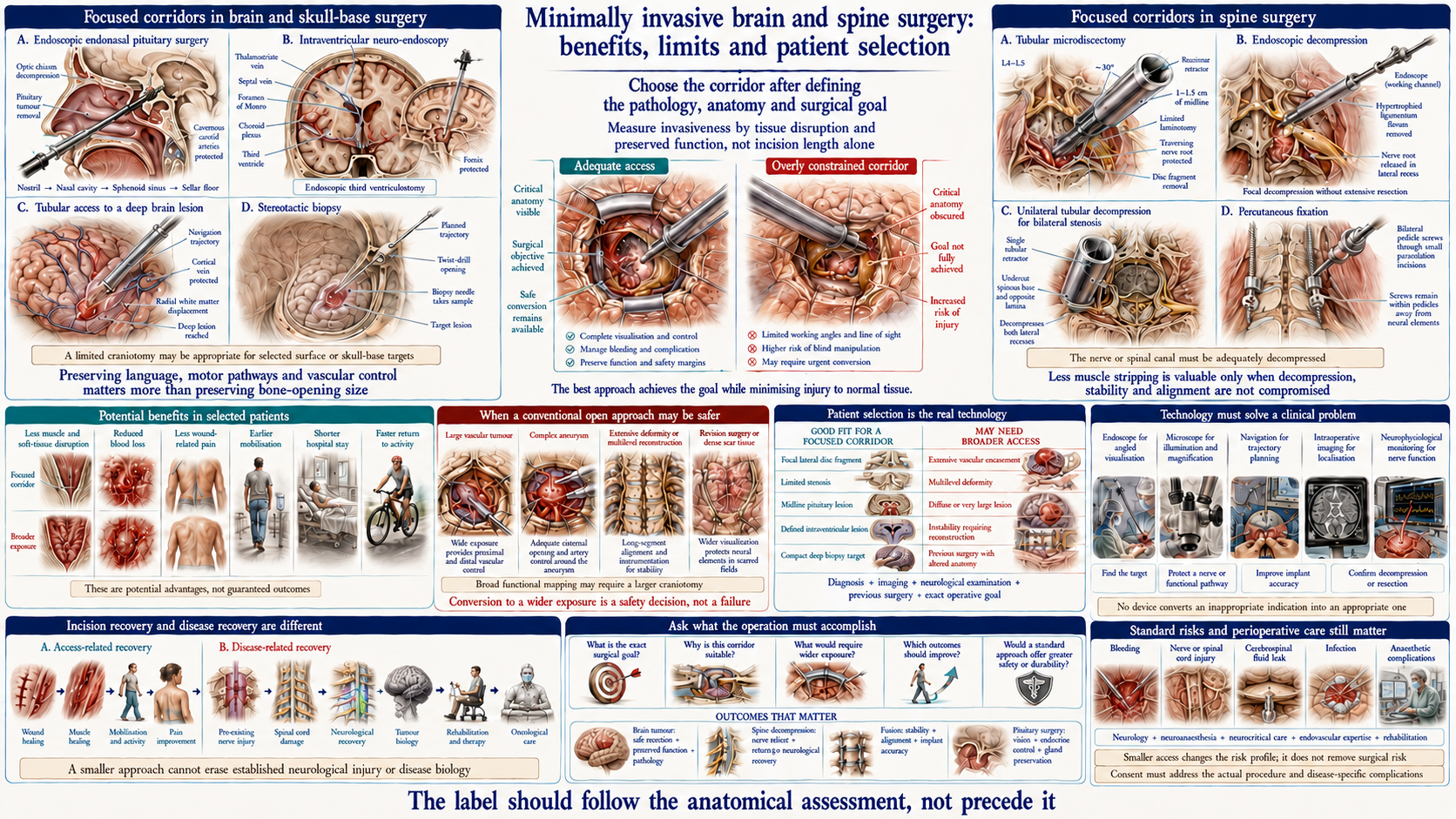 Minimally Invasive Brain and Spine Surgery: Potential Benefits, Limits and Patient Selection