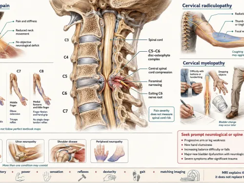Cervical Spondylosis Symptoms: From Neck Pain to Nerve and Spinal Cord Signs